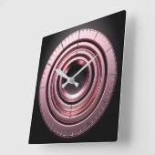 roze ringen vierkante klok (Hoek)