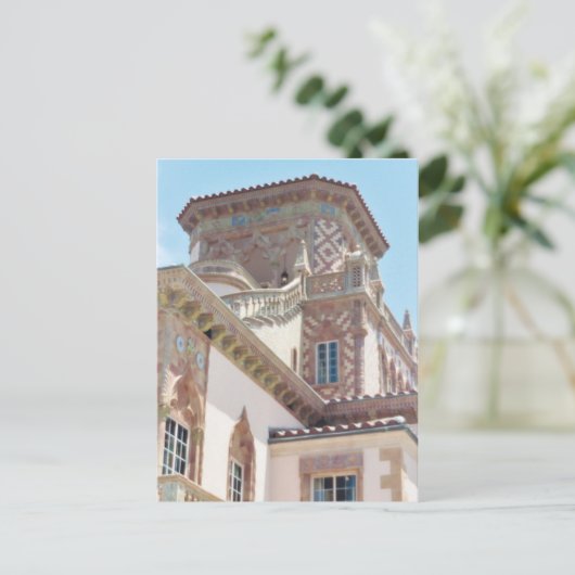 Roze ringing briefkaart (Staand voorkant)