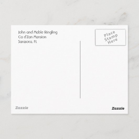 Roze ringing briefkaart (Achterkant)