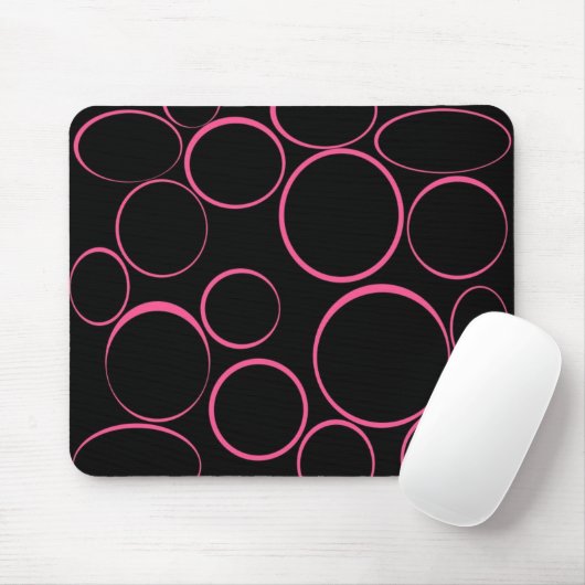 Roze Rings Mousepad Muismat (Met muis)