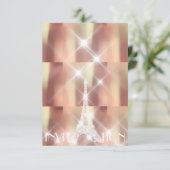 Roze Rise Eiffeltoren Paris Sparkly Stars Koper Kaart (Staand voorkant)