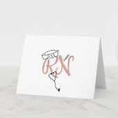 Roze RN verpleegkundige foto dank u + bericht Bedankkaart