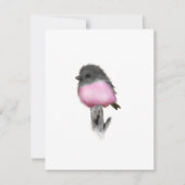 Roze Robin Bird Bedankt voor je briefkaarten (Voorkant)