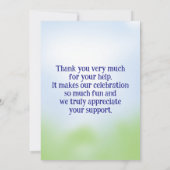 Roze Robin Bird Flat Dank je wel kaart (Achterkant)