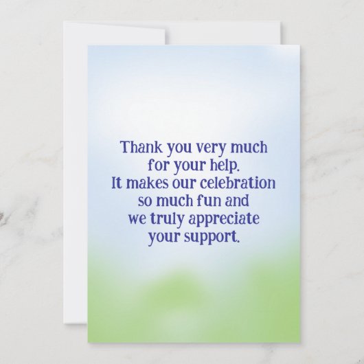 Roze Robin Bird Flat Dank je wel kaart (Achterkant)