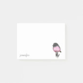 Roze Robin Bird Post-it® Note (Voorkant)