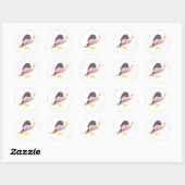 Roze Robin Bird Sticker (Vel)