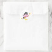 Roze Robin Bird Sticker (Tas)