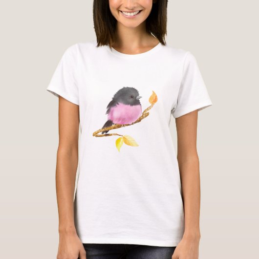 Roze Robin Bird T-Shirt (Voorkant)