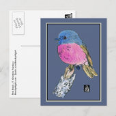 Roze Robin Colorful Small Bird Briefkaart (Voorkant / Achterkant)