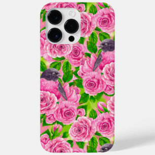 Roze Robin en rozen Case-Mate iPhone 14 Pro Max Hoesje
