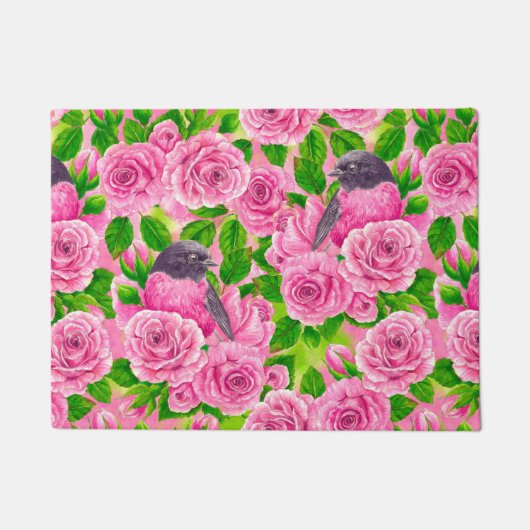 Roze Robin en rozen Deurmat (Voorkant)
