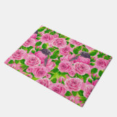 Roze Robin en rozen Deurmat (Schuin)