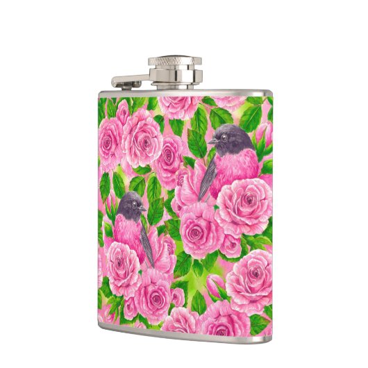 Roze Robin en rozen Heupfles (Links)