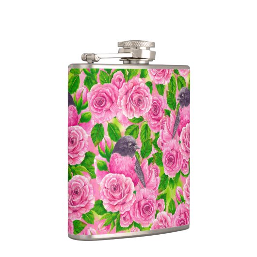 Roze Robin en rozen Heupfles (Rechts)