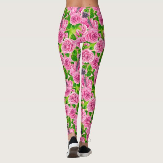Roze Robin en rozen Leggings (Achterkant)