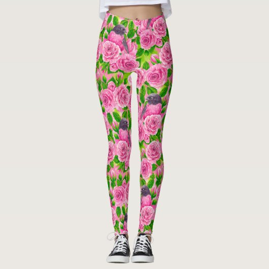 Roze Robin en rozen Leggings (Voorkant)