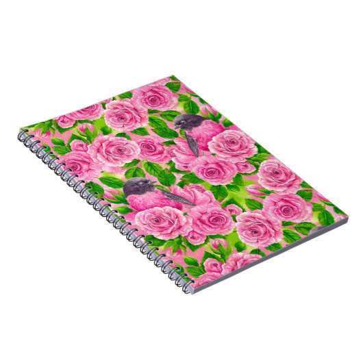 Roze Robin en rozen Notitieboek (Rechterzijde)