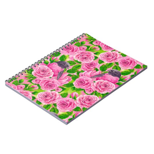 Roze Robin en rozen Notitieboek (Linkerzijde)