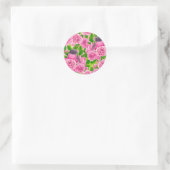 Roze Robin en rozen Ronde Sticker (Tas)