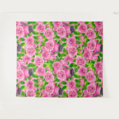 Roze Robin en rozen Wandkleed (Voorkant (horizontaal))