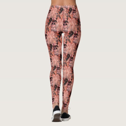 Roze Robot driehoeken over de Leggings (Achterkant)