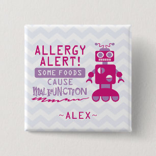 Roze Robot Food Allergy Alert Button