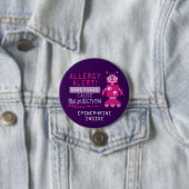 Roze Robot Food Allergy Alert Button (In situ)