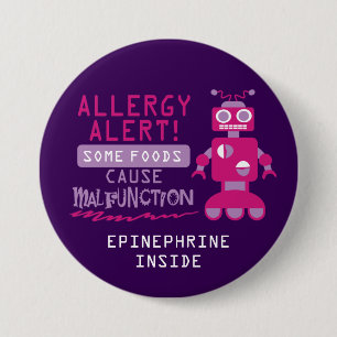 Roze Robot Food Allergy Alert Button