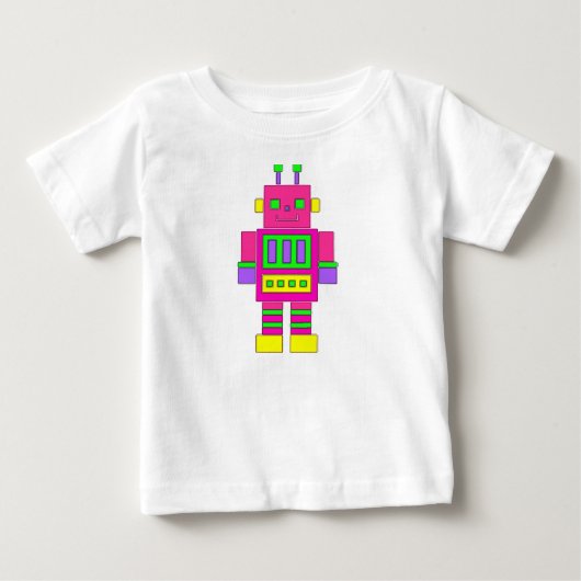 Roze Robot T-Shirt (Voorkant)
