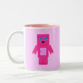 Roze Robot Tweekleurige Koffiemok (Links)