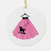 Roze Robuuste rok Keramisch Ornament (Voorkant)