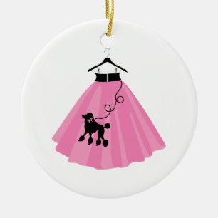 Roze Robuuste rok Keramisch Ornament