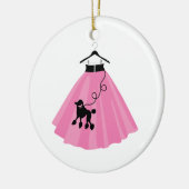Roze Robuuste rok Keramisch Ornament (Links)