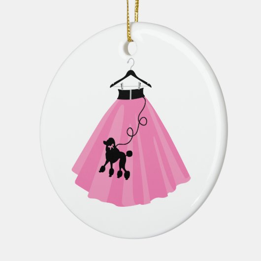 Roze Robuuste rok Keramisch Ornament (Links)