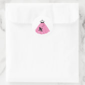 Roze Robuuste rok Ronde Sticker (Tas)