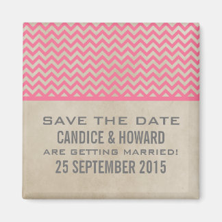 Roze Roche Chevron sparen de Magnet van de Datum