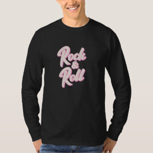 Roze Rock and Roll Grafische Meisjes Rock Muziek D T-shirt