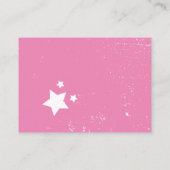 Roze Rock N Roll Baby shower Luier Raffle Informatiekaartje (Achterkant)