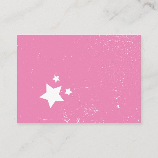 Roze Rock N Roll Baby shower Luier Raffle Informatiekaartje (Achterkant)