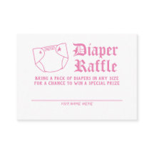 Roze Rock N Roll Baby shower Luier Raffle