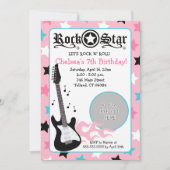 Roze Rock Star Guitar *PHOTO* Birthday 5x7 Kaart (Voorkant)