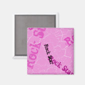 Roze Rock Star Magneet (Voorkant / Achterkant)