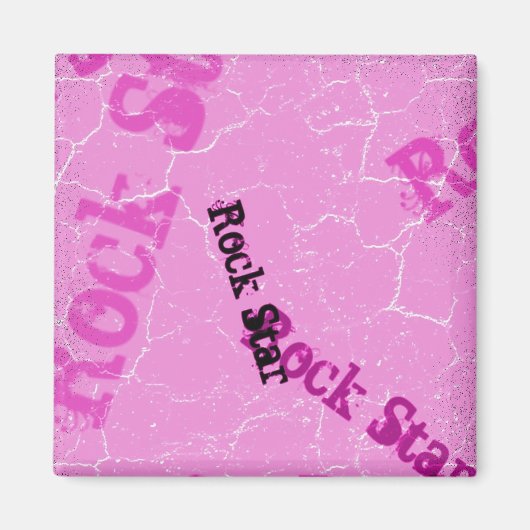 Roze Rock Star Magneet (Voorkant)