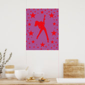 Roze Rock Star-Poster Poster (Keuken)
