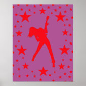 Roze Rock Star-Poster Poster (Voorkant)