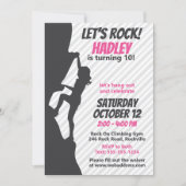 Roze rockbeklimming Birthday | Rockbeklimming Kaart (Voorkant)