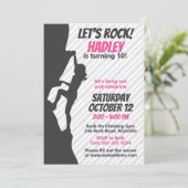 Roze rockbeklimming Birthday | Rockbeklimming Kaart (Staand voorkant)