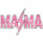 Roze Rocker Mama Sticker (Voorkant)
