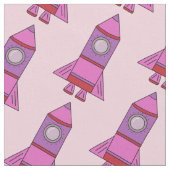 Roze Rocket - Ruimtetype voor kinderen Stof (Close Up)
